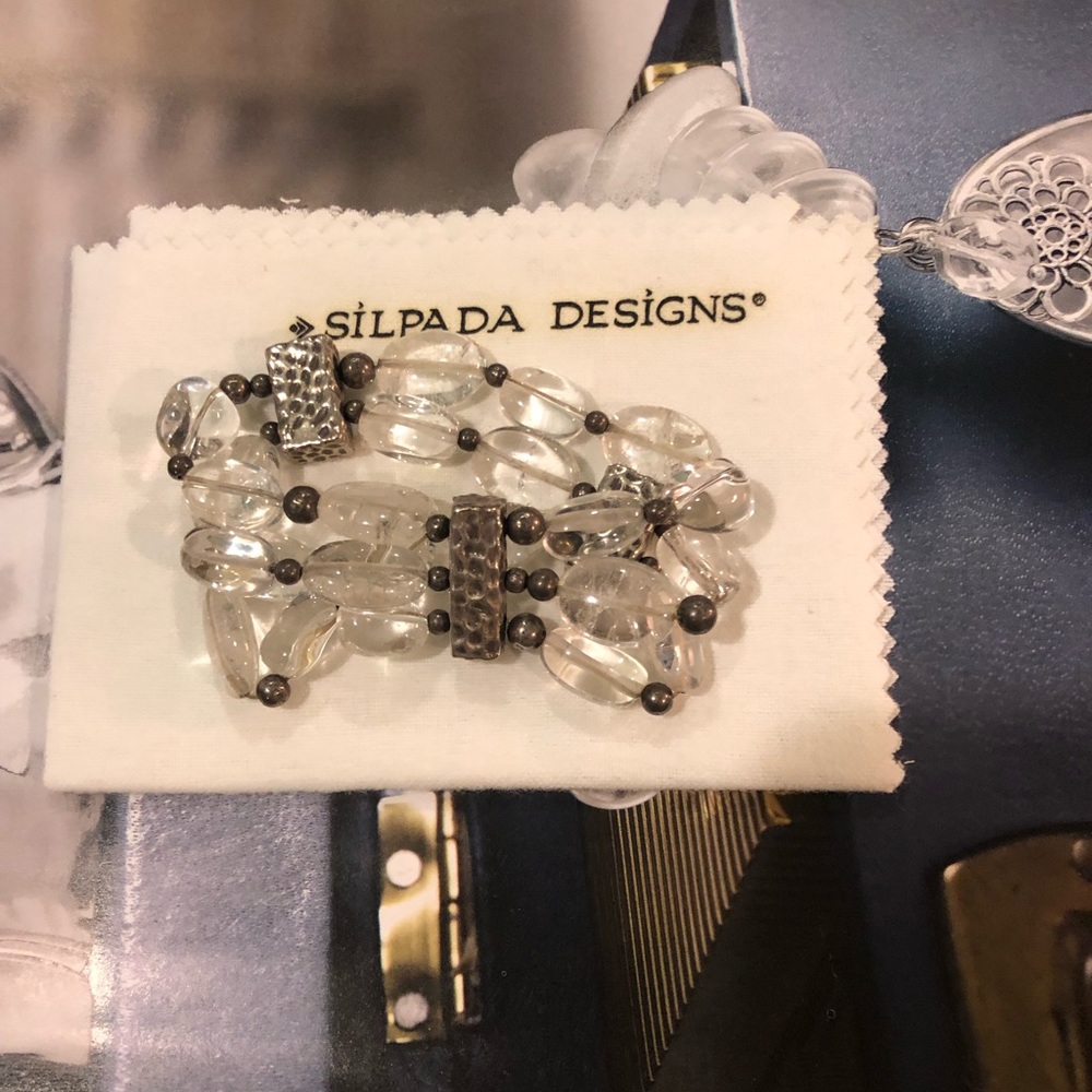 SILPADA CRYSTAL, QUARTZ, AND SILVER BRACELET
